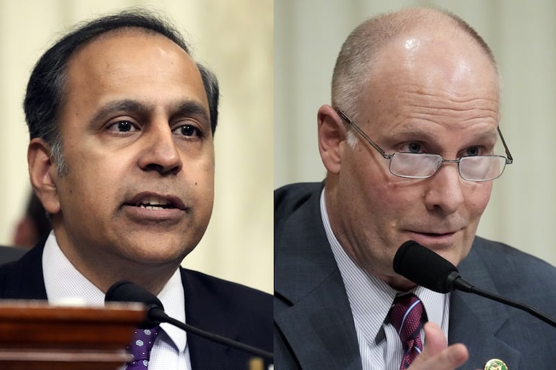 Ranking Member Raja Krishnamoorthi (D-IL), left, and Chairman John Moolenaar (R-MI), right, of the House Select Committee on the Strategic Competition Between the United States and the Chinese Communist Party have nominated the Campaign for Uyghurs and freedom of expression advocate Li Ying, known on social media as "Teacher Li," for the 2025 Nobel Peace Prize.
