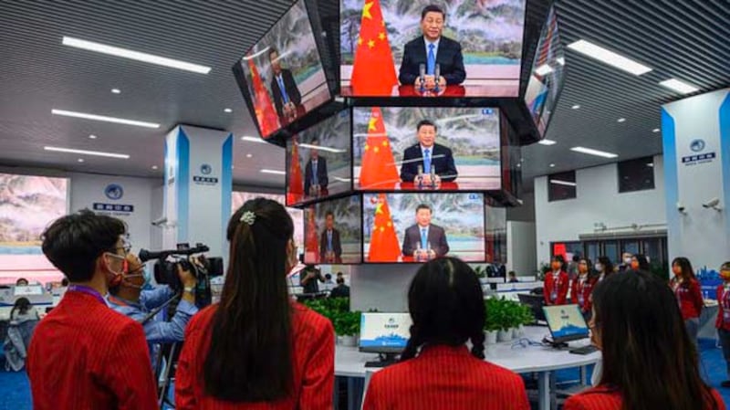 习近平任内修订近240部法律 打造中国法律话语权战争。(法新社资料图片)