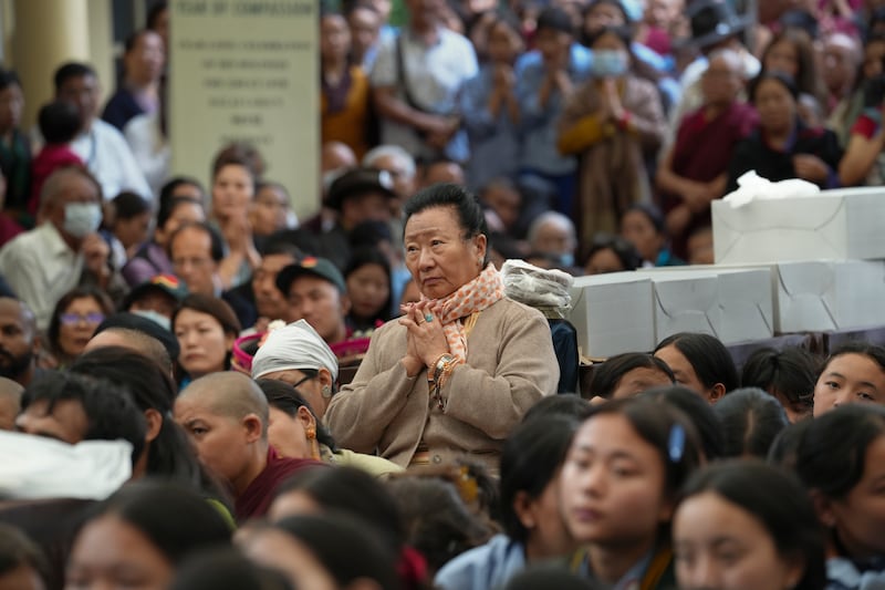 Devotees attend the celebrations on the 90th birthday of the Dalai Lama at the Main Temple in Dharamsala, India, July 6, 2025.