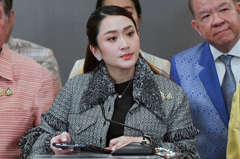 2025年1月13日,泰国总理帕帕东坦·西那瓦(Paetongtarn Shinawatra)在内阁会议后举行新闻发布会。