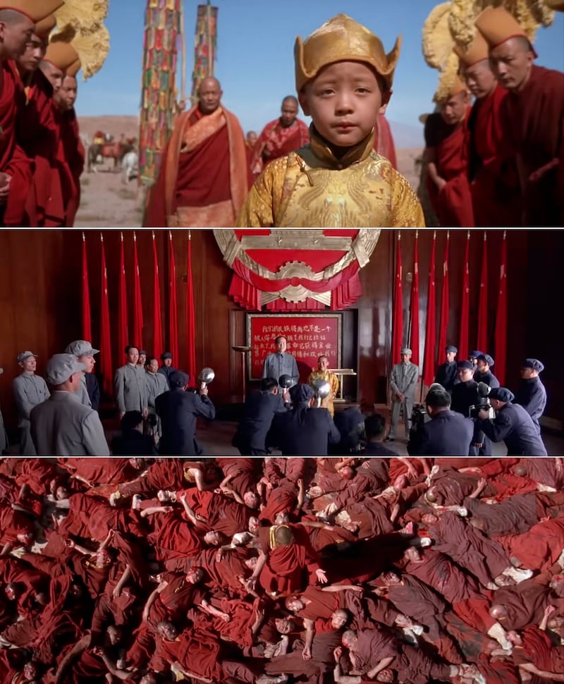 Images from Martin Scorsese’s 1997 Oscar-nominated film Kundun, which  chronicles the early life of the Tibetan spiritual leader, from his discovery as the 14th Dalai Lama as a young child in Tibet to his escape into exile in India at age 23 following the 1959 Tibetan uprising against Chinese rule.